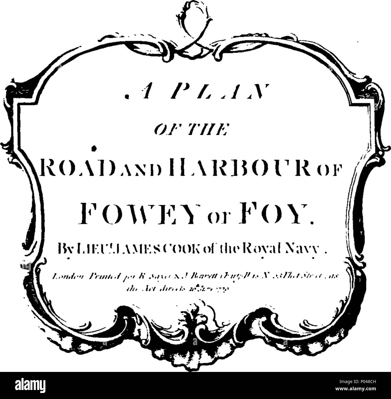 . Inglese: Fleuron dal libro: un intero canale pilota: comprensione coste inglesi e francesi, dal Tamigi bocca al Golfo di Biscaglia; compreso il mare del nord: con le direzioni di navigazione a vela. Da indagini effettive e le osservazioni degli esperti navigatori. Incisi su ventotto rame-piastre; 1 canale a 2 grandi bocca del Tamigi 3 Sands e canali dal Nore a Margate Road 4 Downs 5 Porto di segale 6 Portsmouth, Spithead, &c. 7 gara di Portland, &c. 8 Guernsey, Jersey, e Alderney Guernsey 9, Sark, Herm e Jethou 10 Jersey 11 costa del Devon e Torbay 12 Plymouth Sound 13 Fo Foto Stock