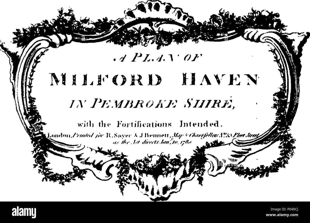 . Inglese: Fleuron dal libro: un intero canale pilota: comprensione coste inglesi e francesi, dal Tamigi bocca al Golfo di Biscaglia; compreso il mare del nord: con le direzioni di navigazione a vela. Da indagini effettive e le osservazioni degli esperti navigatori. Incisi su ventotto rame-piastre; 1 canale a 2 grandi bocca del Tamigi 3 Sands e canali dal Nore a Margate Road 4 Downs 5 Porto di segale 6 Portsmouth, Spithead, &c. 7 gara di Portland, &c. 8 Guernsey, Jersey, e Alderney Guernsey 9, Sark, Herm e Jethou 10 Jersey 11 costa del Devon e Torbay 12 Plymouth Sound 13 Fo Foto Stock