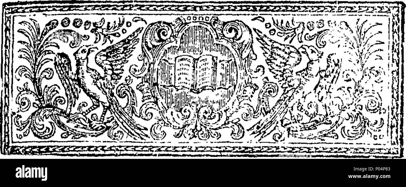 . Inglese: Fleuron dal libro: A compleat e genuine conto della vita e delle opere di Giuseppe Powis, condannato alle sessioni-casa in Old-Bailey, per furto con scasso, settembre, sesto, 1732. Eseguito a Tyburn, lunedì il nono di ottobre. .... 58 A compleat e genuine conto della vita e delle opere di Giuseppe Powis Fleuron T011292-2 Foto Stock