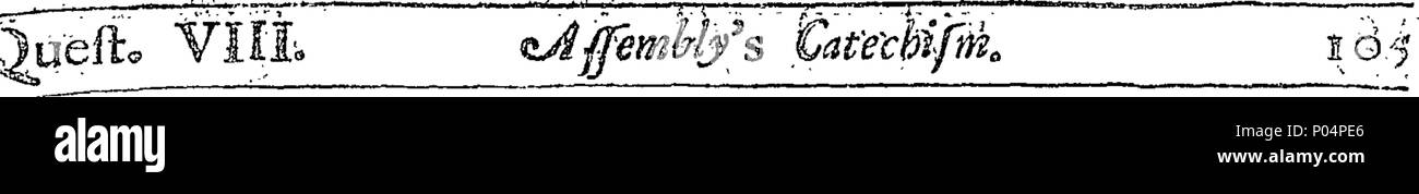 . Inglese: Fleuron dal libro: A compleat corpo della divinità in due cento e cinquanta espositive lezioni su il gruppo di catechismo breve in cui le dottrine della religione cristiana sono distesi, la loro verità confermare'd, la loro eccellenza visualizzare'd, la loro utilità improv'd; contrariamente errori & vice confutato & expos'd, obiezioni risposta'd, controversie risolte, casi di coscienza resolv'd; e una grande luce riflessa in tal modo sull'età presente. Dal Reverendo & imparato Samuel Willard, M.A. tardi Pastore della Chiesa sud di Boston, e vice-presidente di Harvard College di Cambridge, nel nuovo- Foto Stock