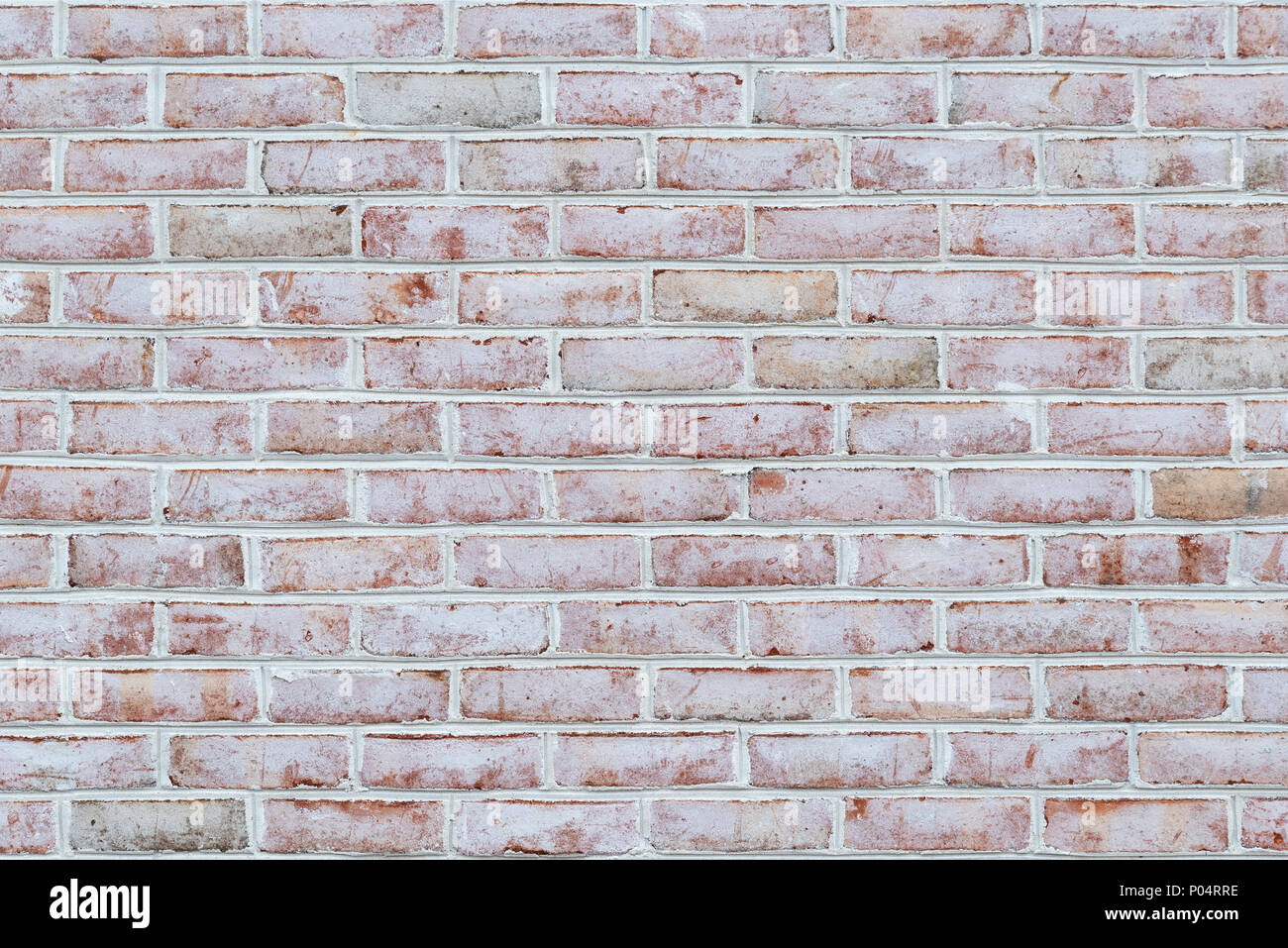 Dipinto di bianco muro di mattoni texture di sfondo o Foto Stock