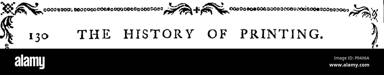 . Inglese: Fleuron dal libro: una storia concisa dell'origine e progressi della stampa; con le istruzioni pratiche per il commercio in generale. Compilato da coloro che hanno scritto su questo curioso art. 71 una storia concisa dell'origine e progressi della stampa; con le istruzioni pratiche per il commercio in generale Fleuron T031123-39 Foto Stock