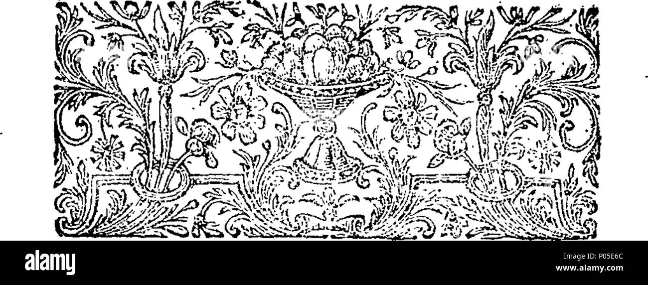 . Inglese: Fleuron dal libro: un curioso insolito conto della grande eclissi di luna, il 10 ottobre 1725. Con una nuova teoria di tutte le sfere nel cielo delle stelle, della terra e delle stelle fisse o Suns concordando con la scrittura, amore, Motivo, arte e natura. Con le avventure poetiche e le transazioni di cinque mesi e giorni dispari, &c. presso la sede rurale di Monsieur de L'Aron, in un paese ricco di vino, olio di oliva e miele, carne, pesce, Wild-Fowl e specialità di carne di cervo, &c. &C. &C. 78 un curioso insolito conto della grande eclissi di luna, Ottobre 10th, 1725 Fleuron Foto Stock