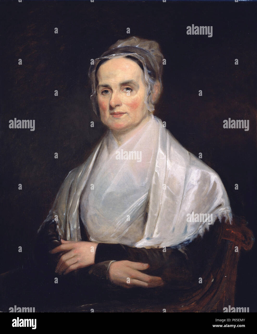 . Inglese: Pittura di Lucretia Mott (1793 - 1880), il sostenitore dei diritti delle donne. Lucrezia Coffin Mott (1793 - 1880) *olio su tela *76,8 x 64,1 cm *1842 16 Mott Lucretia pittura Kyle 1841 Foto Stock