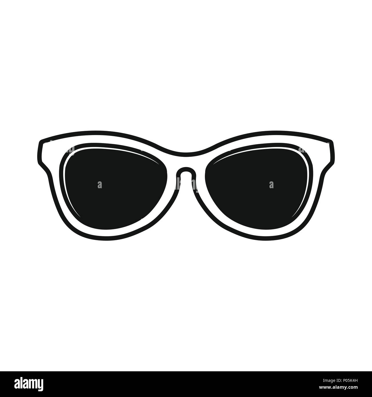 Cool occhiali semplice piatto simbolo Vector Graphic Logo Design Illustrazione Vettoriale