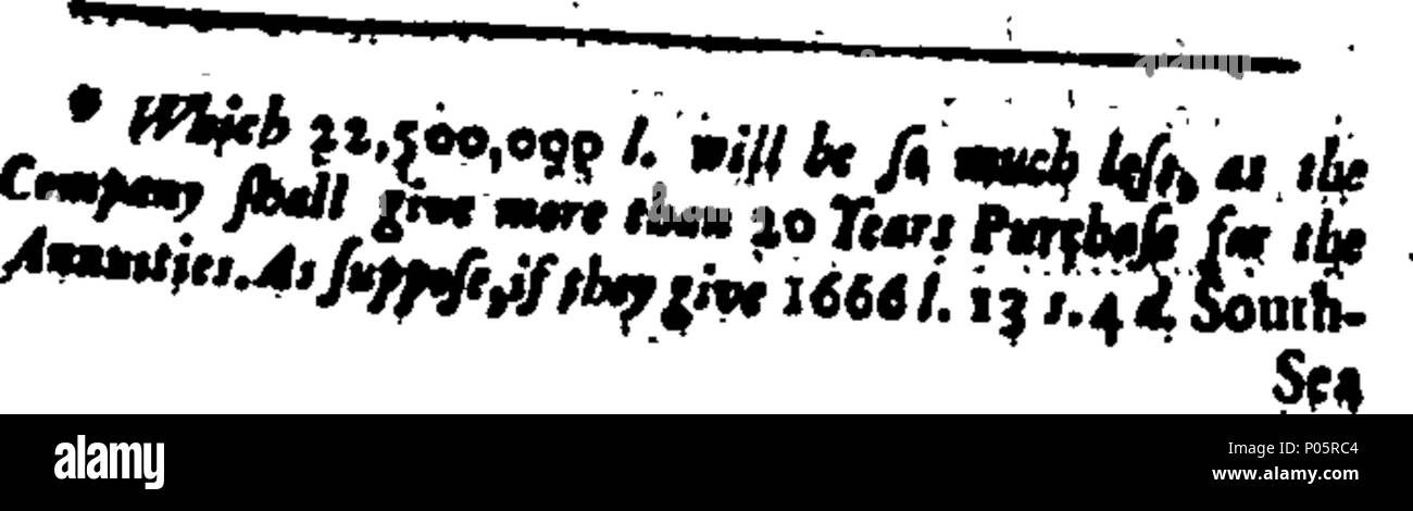 . Inglese: Fleuron dal libro: un ulteriore esame e spiegazione del South-Sea Società del regime. Annunziando, che non è l' interesse della società South-Sea per offrire la Annuitants termini quali possono indurre questi ultimi a venire in; e che la proposta della Banca ha più probabilità di essere accettati dalla annuitonts e il publick non deluso. 98 un ulteriore esame e spiegazione del South-Sea Società del regime T Fleuron035396-4 Foto Stock
