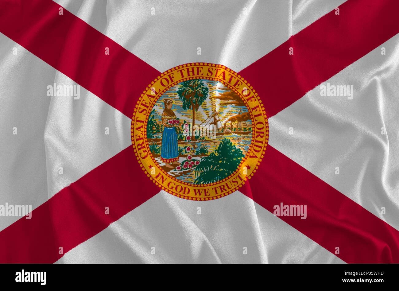 Bandiera della Florida sfondo, lo stato del sole Foto Stock