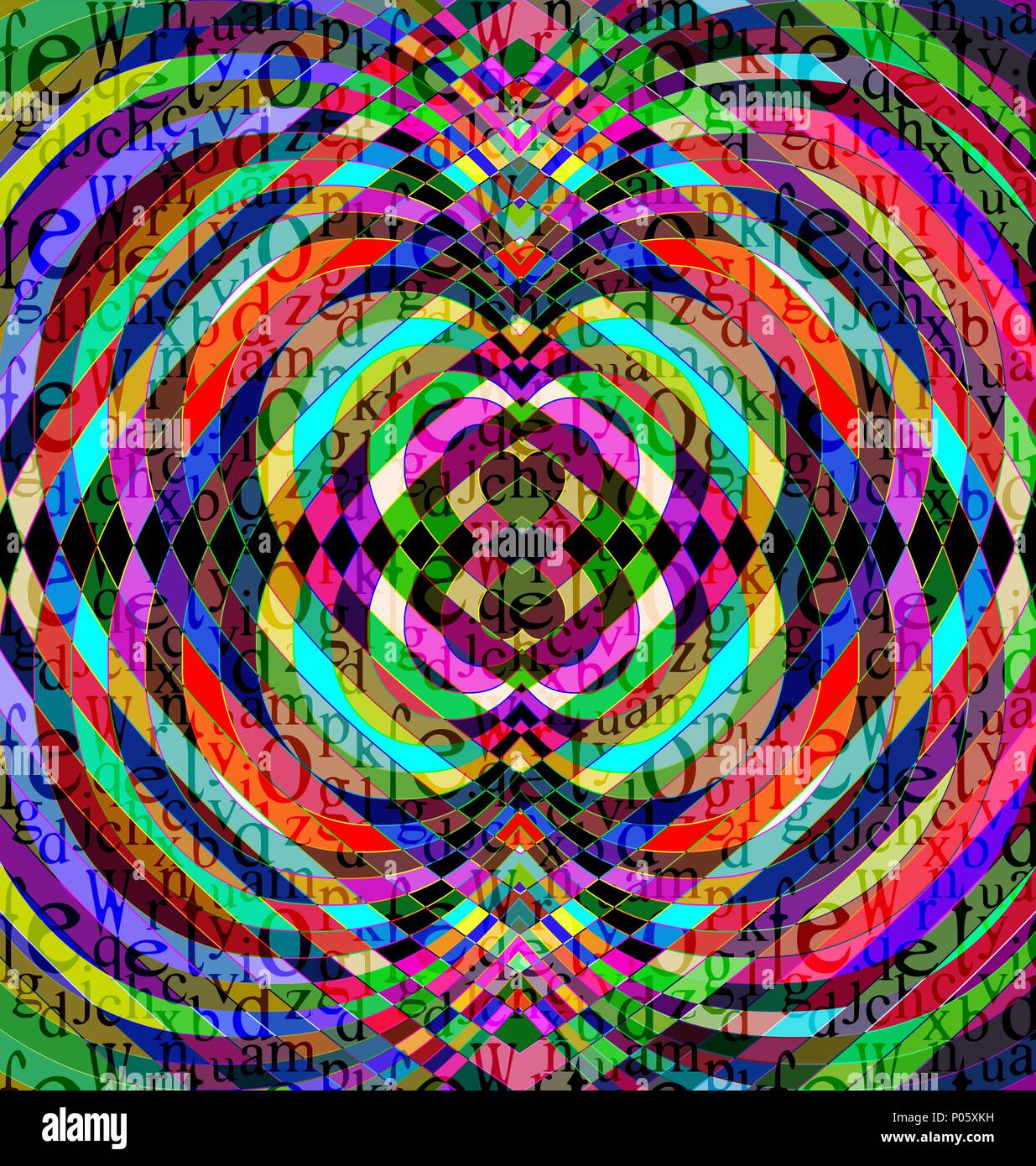 Le linee di colore nero e losanghe Illustrazione Vettoriale