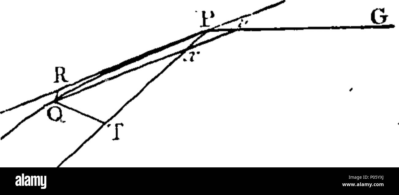 . Inglese: Fleuron dal libro: una dimostrazione di alcune delle sezioni principali di Sir Isaac Newton, i principi della filosofia naturale. In cui il suo peculiare metodo di trattamento che utili soggetti, è spiegato e applicato ad alcuni chief Phaenomena del sistema del mondo. Da John Clarke, D. D. Decano di Sarum. 81 una dimostrazione di alcune delle sezioni principali di Sir Isaac Newton, i principi della filosofia naturale Fleuron T144750-38 Foto Stock