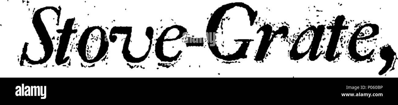 . Inglese: Fleuron dal libro: la descrizione di un nuovo-inventato stufa-griglia, annunziando ai suoi usi e vantaggi rispetto a tutti gli altri, sia in punto di oneri e ogni scopo di una camera fire. 82 la descrizione di un nuovo-inventato stufa-griglia Fleuron T164688-2 Foto Stock