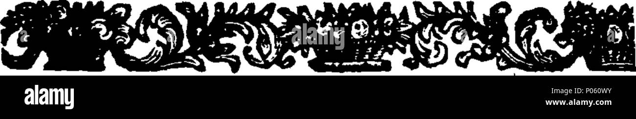 . Inglese: Fleuron dal libro: una descrizione di tutte le contee in Inghilterra e nel Galles, contenente I. In quali diocesi, circonferenza delle miglia, il numero di acri e ospita l'aria e del suolo, fiumi, materie prime, e chief sedi della nobiltà e signori di ogni contea. II. Market-Towns, market-giorni e distanza da Londra. III. I membri del Parlamento europeo IV. Fiere, fissare'd e mobile. V. Gli allenatori, vettori, e Water-Bound. VI. Strade da Londra a Città del Capo, e Cross-Roads. Ogni contea distinta dalla stessa in ordine alfabetico; molto semplici e di facile; simili non misura. Analogamente i tassi di coachm Foto Stock