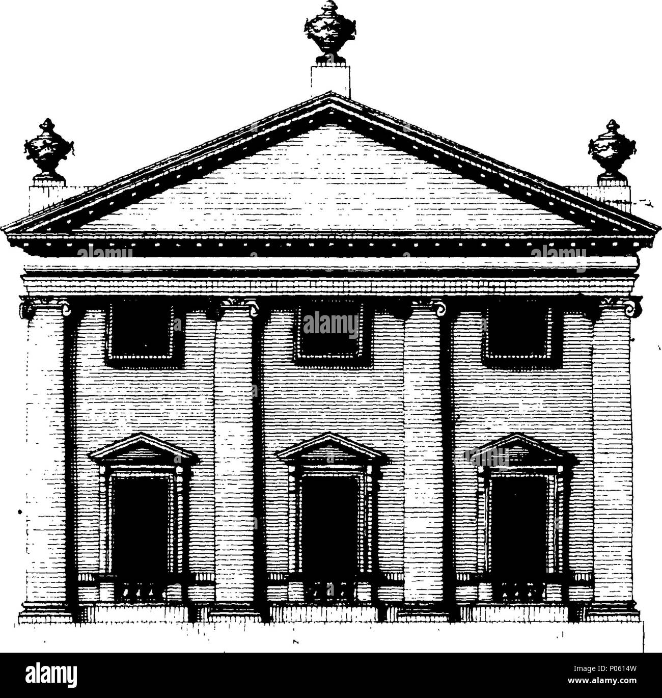 . Inglese: Fleuron dal libro: una descrizione della vasca, in cui l'antichità della città, così come la sua eminenza del suo fondatore; la sua grandezza, situazione, suolo, acque minerali, e impianti fisici; le sue opere britannico e il Grecian ornamenti con cui essi erano adorni; le sue devastazioni e restauri nei giorni dei britannici, i romani, i Sassoni, danesi e normanni; con i suoi nuovi edifici, bagni, condotti, ospedali, luoghi di culto e di altri edifici pubblici; le sue porte, ponti, passeggiate e strade, &c. Sono trattati rispettivamente di: gli dèi, luoghi di culto, di religione e di apprendimento della Foto Stock