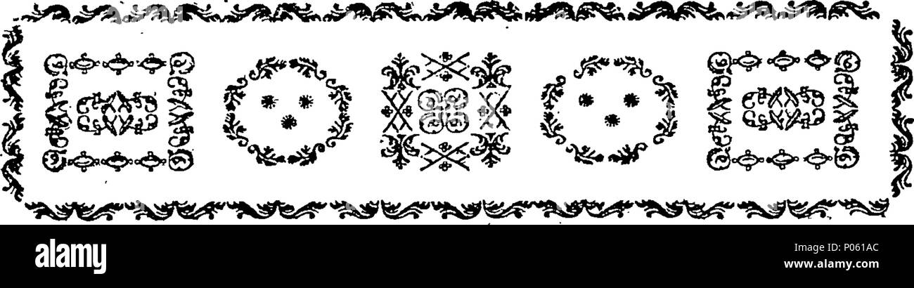 . Inglese: Fleuron dal libro: una descrizione della Patagonia e le parti adiacenti del Sud America: contenenti un account del suolo, produrre animali, Vales, montagne, fiumi, laghi, &c. di quei paesi; la religione, governo, una politica doganale, abito, armi, e la lingua degli indiani abitanti; e alcune indicazioni relative alle Falkland Isole del. Da Thomas Falkner, che risiedevano nei pressi di quaranta anni in quelle parti. Illustrato con una nuova mappa della parte sud dell America, inciso dal sig. Kitchin, idrografo di Sua Maestà. 84 Una descrizione della Patagonia Fleuron T145289-20 Foto Stock