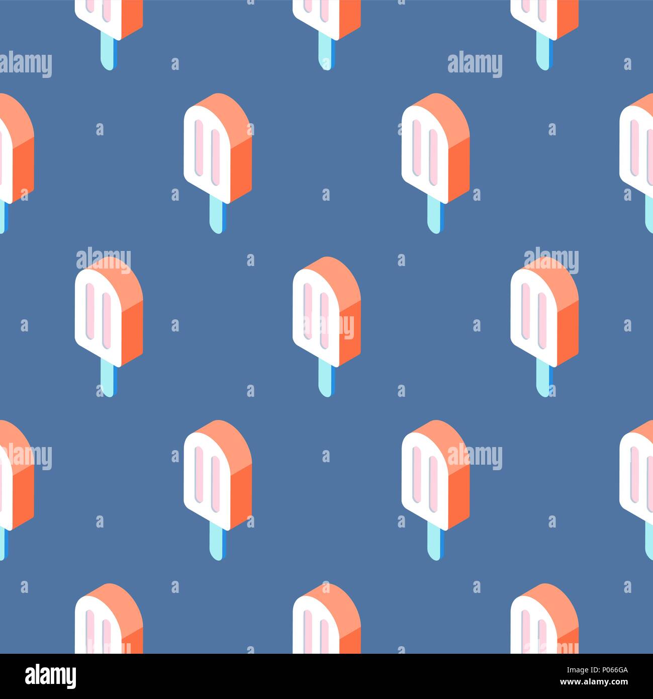 La Pop art gelato caldo icona rosa vettore seamless pattern. Illustrazione Vettoriale