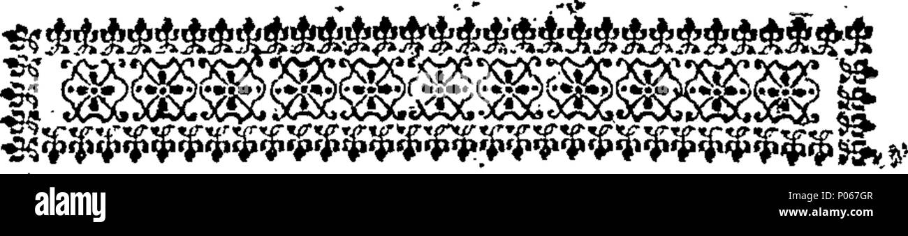 . Inglese: Fleuron dal libro: una dissertazione su parti; in alcune lettere a Caleb d'Anvers, Esq; dedicato a destra onorevole Sir Robert Walpole. 96 una dissertazione su parti; in alcune lettere a Caleb d'Anvers, Esq; dedicato a destra onorevole Sir Robert Walpole Fleuron T016275-2 Foto Stock