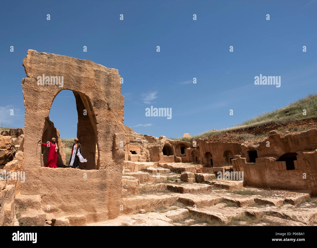 Cimitero di Dara antica città di Mardin, Turchia. Foto Stock