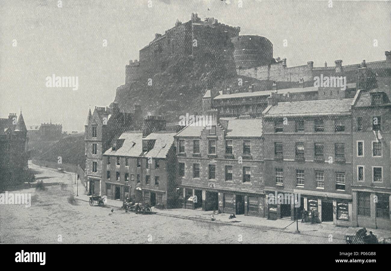 "Castello di Edimburgo", 1910. Artista: Photochrom Co Ltd di Londra. Foto Stock