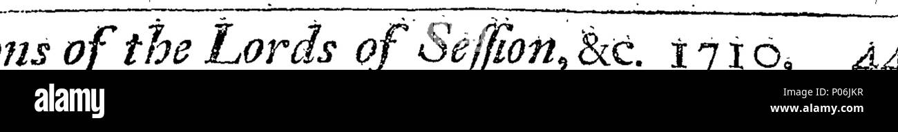 . Inglese: Fleuron dal libro: un ufficiale della sessione. Contenente le decisioni dei signori del Consiglio e sessione, nei casi più importanti, sentito e determinano'd da febbraio 1705, fino al novembre del 1713: e gli atti di sederunt fatte nel tempo. Con una prefazione, contenente Cenni Storici della sessione e la forma di procedere al suo interno; e in ordine alfabetico Abridgment del tutto. Osservate e compilato da William Forbes l'avvocato, professore di diritto all'Università di Glasgow. Per ordine del Preside della Facoltà e degli avvocati. Ammessi dai signori per essere stampati per il publick buona. 115 Foto Stock