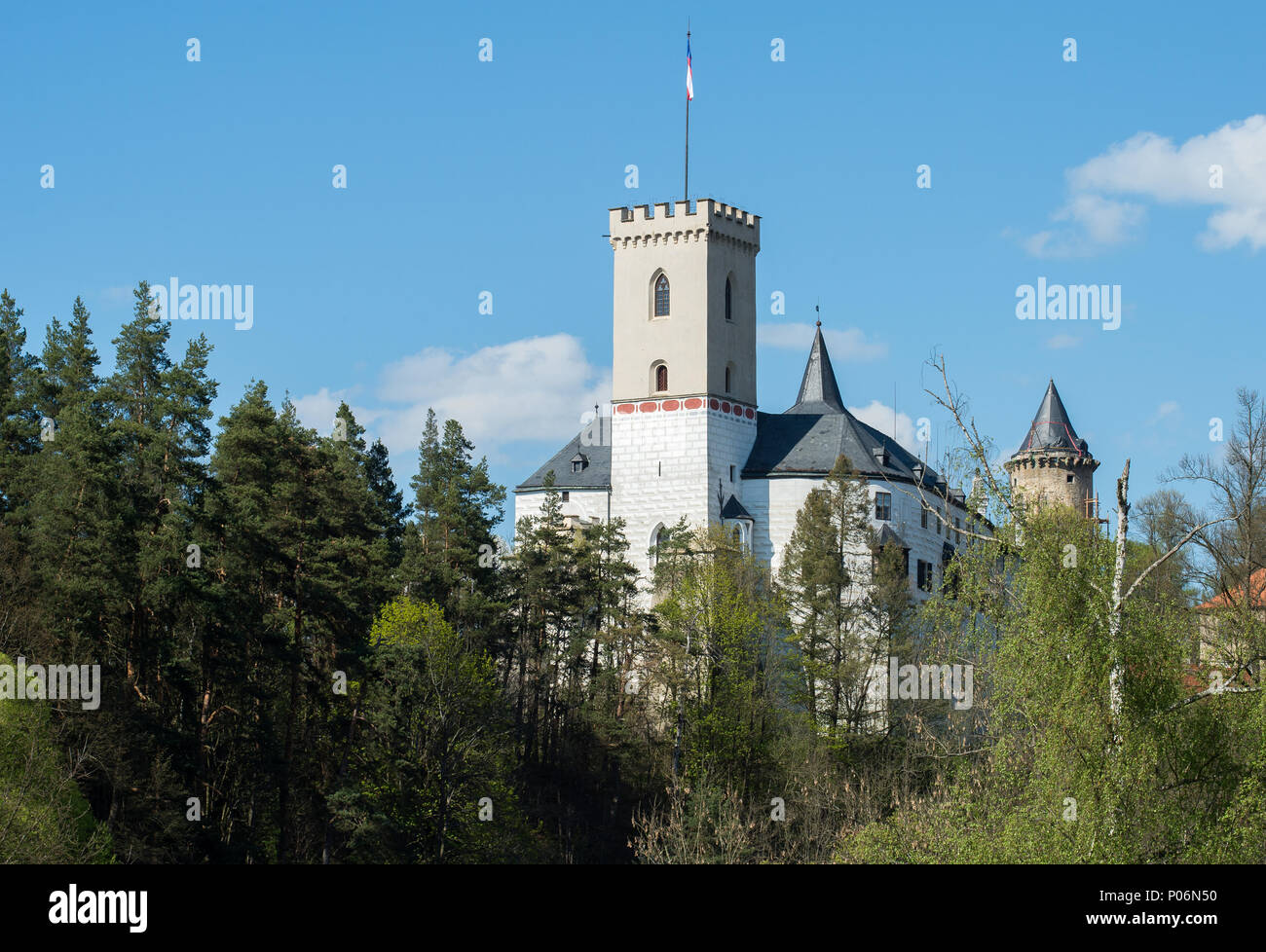 Rosenberg, Repubblica Ceca, vista del castello Rosenberg Foto Stock
