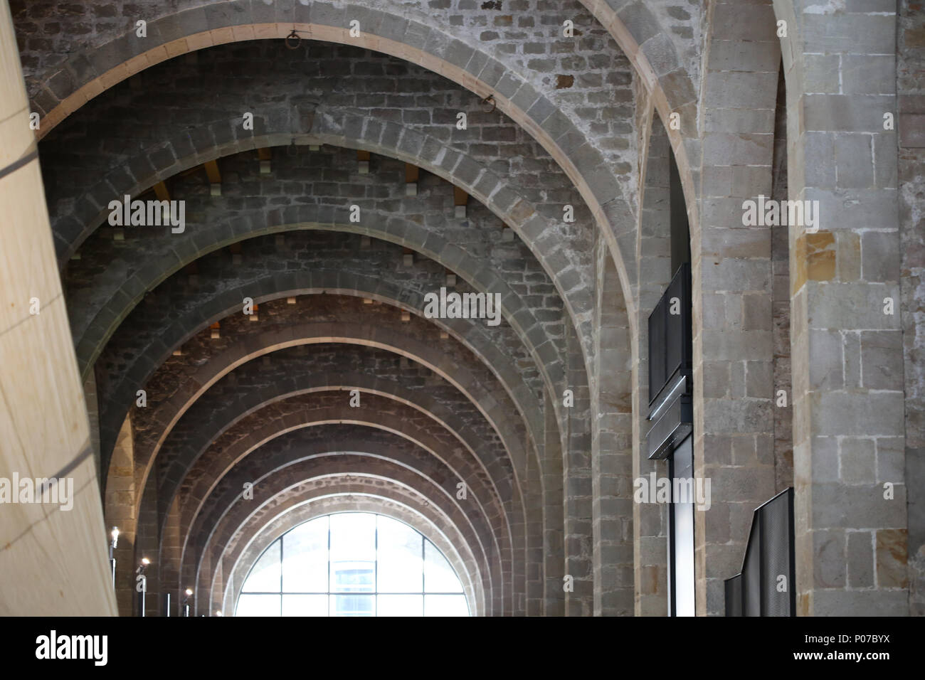 Spagna. Barcellona Royal cantiere navale. Edificio gotico. Il XIII secolo. Barcellona Museo Marittimo. Foto Stock