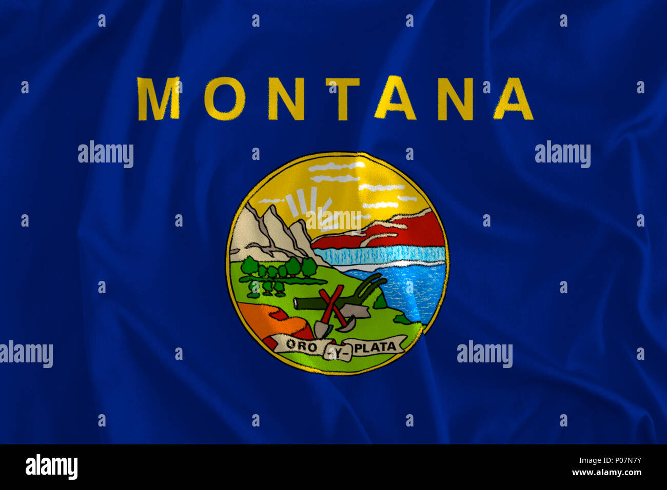 Bandiera del Montana di sfondo, il Tesoro Stato, Big Sky Country Foto Stock