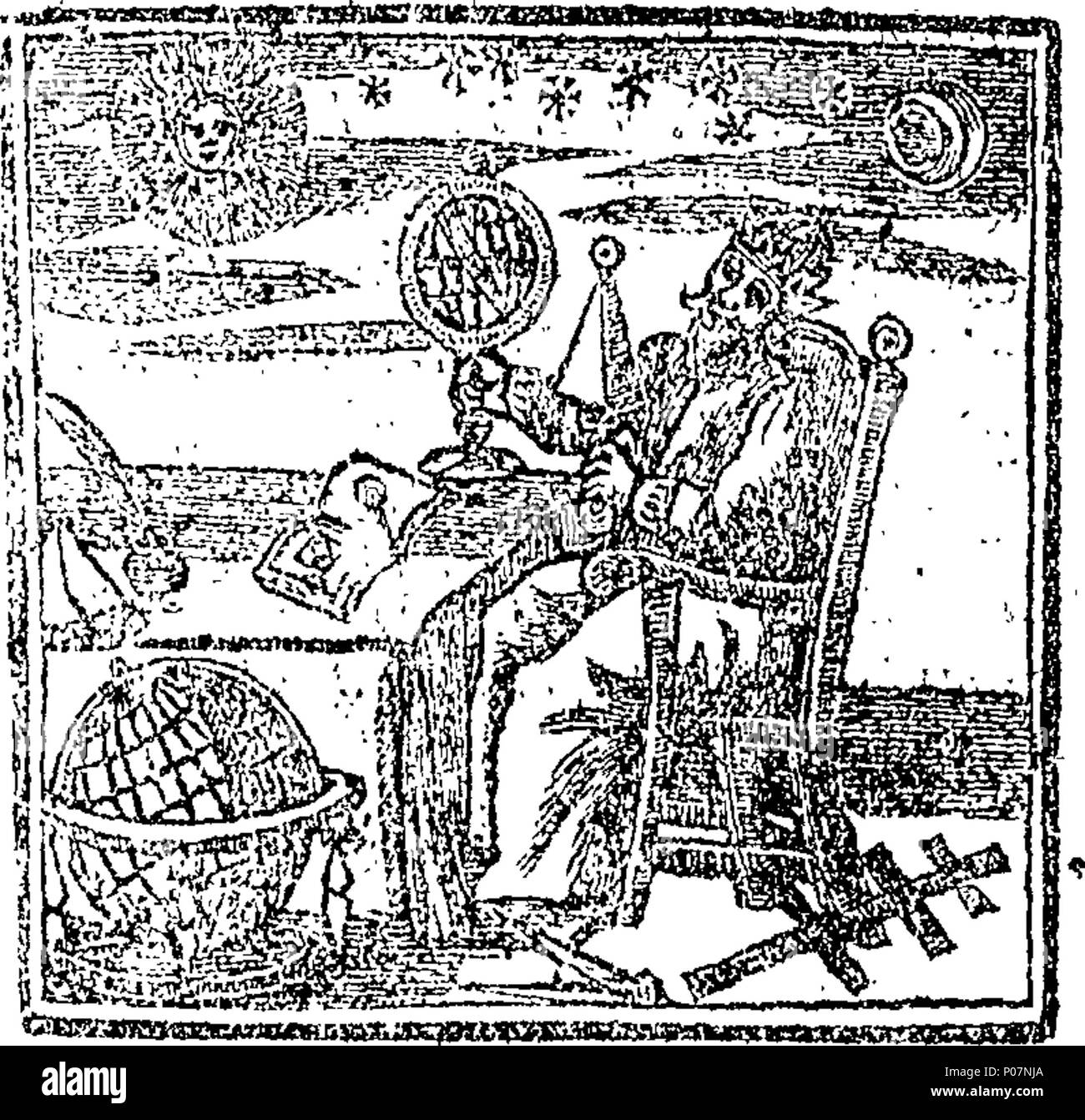 . Inglese: Fleuron dal libro: un groatsworth di scherzi per un penny; o, l'interpretazione dei sogni. 111 Un groatsworth di scherzi per un penny; o, l'interpretazione dei sogni. Fleuron T035882-1 Foto Stock