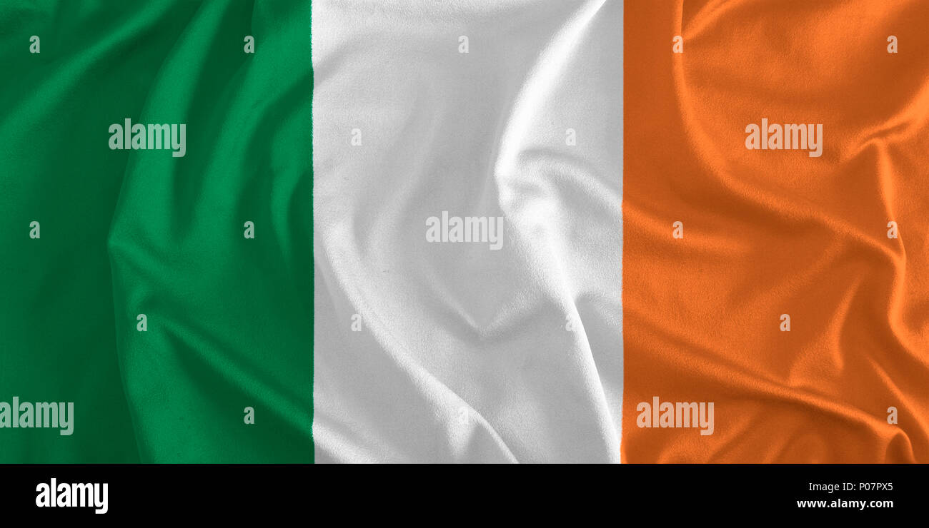 Bandiera dell'Irlanda sfondo Foto Stock