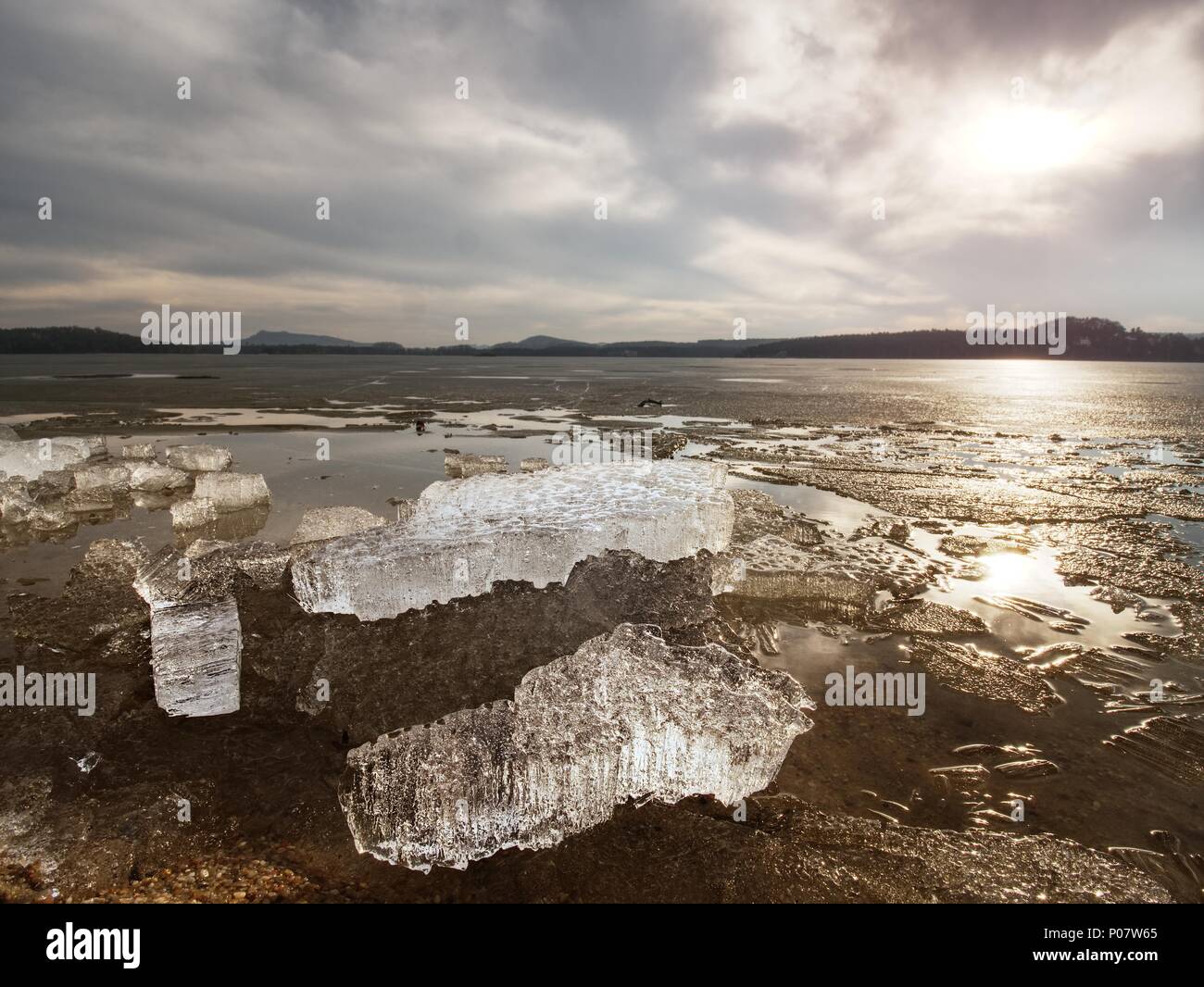 Il ghiacciaio a Il cambiamento climatico. Lo scioglimento