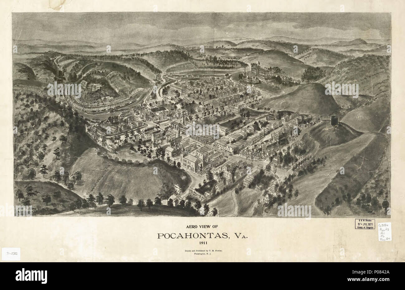 270 Aero vista di Pocahontas, Va. 1911 LOC gm71005382 Foto Stock