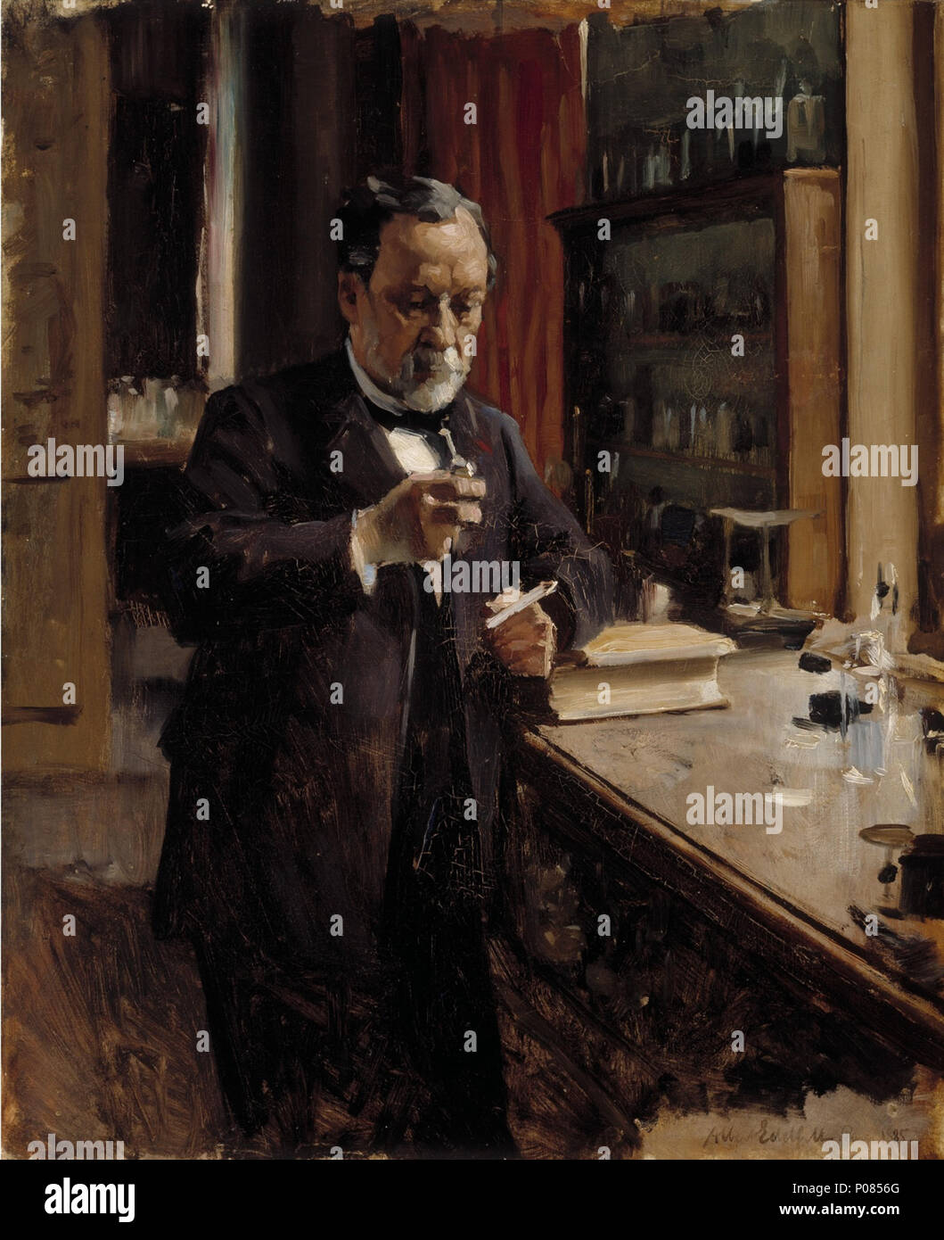NGF476456 . Ritratto di Louis Pasteur, studio . 1885 274 Albert Edelfelt - Ritratto di Louis Pasteur, studio Foto Stock