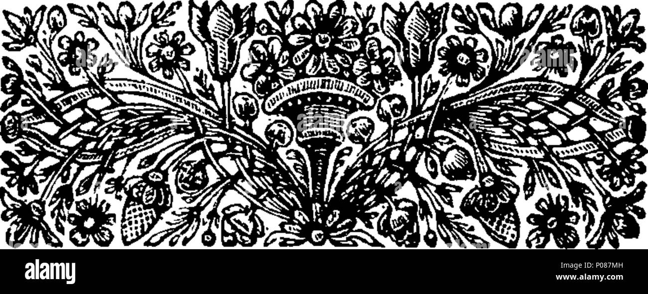 . Inglese: Fleuron dal libro: una storia generale della fase, dalla sua origine. In cui i diversi teatri d'Europa, quelli particolarmente d'Italia, Spagna, Francia, Inghilterra, Olanda, le Fiandre e la Germania per quanto riguarda le loro Eccellenze e difetti sono criticamente rispetto a ogni altro; la gestione dei vari di essi descritti e i caratteri, i modi e le persone dei principali esecutori considerato. Insieme con due saggi; sull'arte di parlare in pubblico e un confronto tra la antient e dramma moderno. Tradotto da eminenti Riccoboni Lewis. 107 una storia generale della Foto Stock