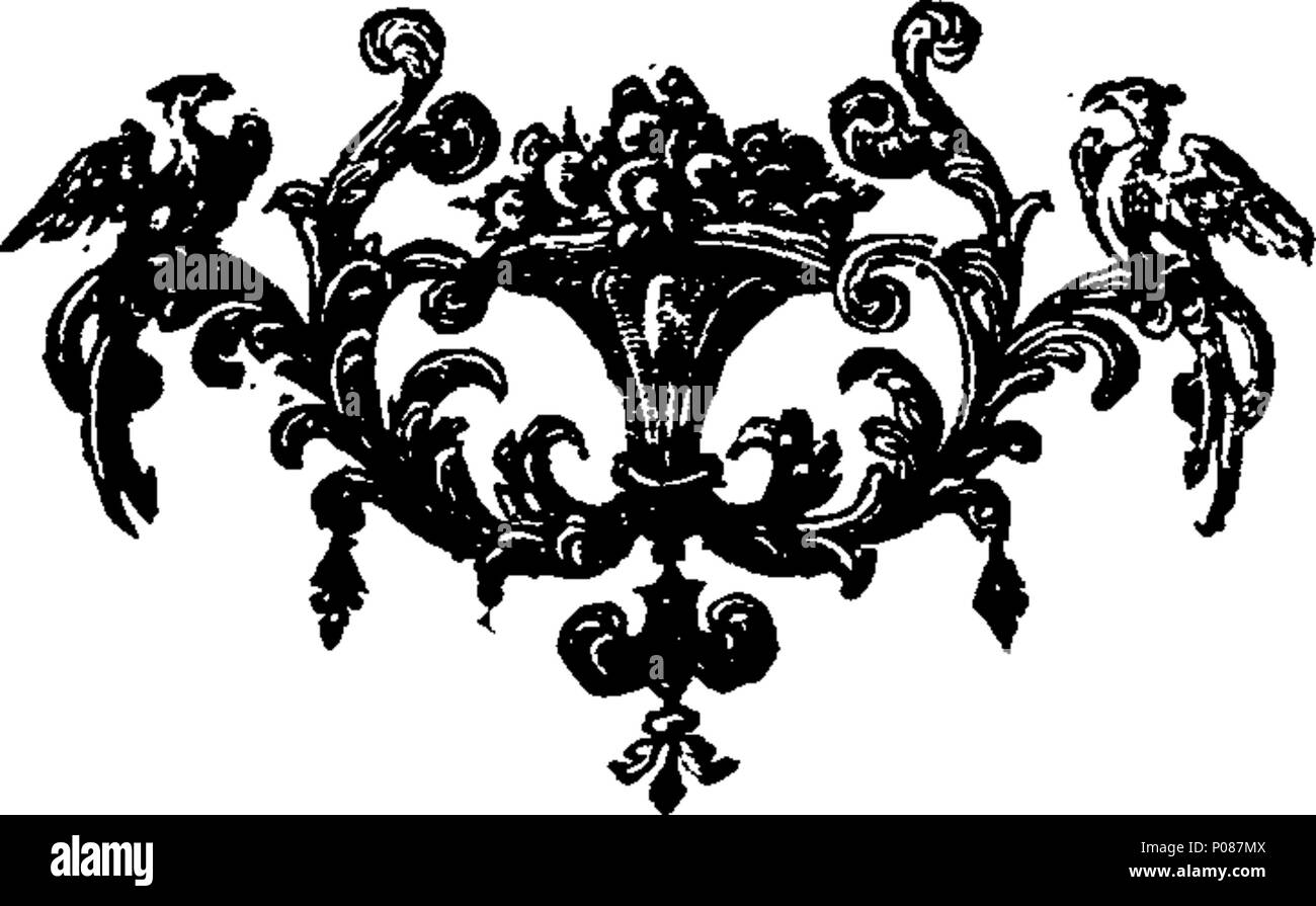 . Inglese: Fleuron dal libro: una storia generale dei turchi, gobbe e tartari, volgarmente chiamata Tartari. Insieme con una descrizione dei paesi che essi abitano. In due volumi. I. La storia genealogica dei Tartari, tradotto dal manoscritto tartara scritto nel linguaggio Mogul da Abu'l Ghâzi Bahâder, Khân di Khowârazm. II. Un conto dello stato attuale dell'Asia settentrionale, in quanto include Grand Tatary, (o i paesi possiedono'd da le gobbe e tartari) e Siberia: con alcune osservazioni relative alla grande Russia, Turky, in Arabia, in Persia, India e Cina. Con due mappe exhibiti Foto Stock