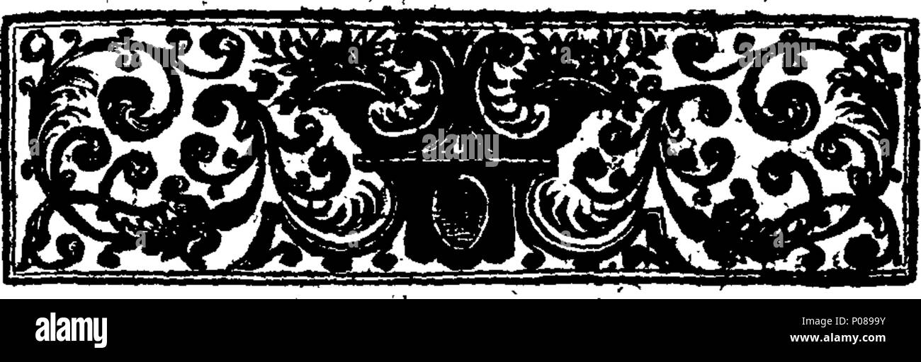 . Inglese: Fleuron dal libro: un trattato generale di allevamento e il giardinaggio, per il mese di ... Da R. Bradley, Fellow della Royal Society. 109 una trattazione generale dell agricoltura e giardinaggio, per il mese di - da R Fleuron P002836-6 Foto Stock