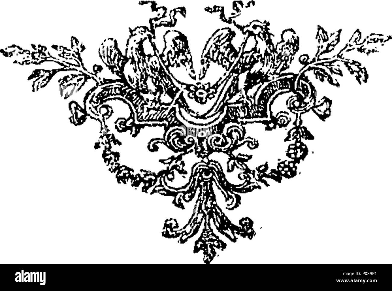 . Inglese: Fleuron dal libro: un gentleman's religione: in tre parti. Il primo contiene i principi della religione naturale. La seconda e la terza, le dottrine del cristianesimo, sia per quanto riguarda la Fede e la pratica. Con una appendice in cui è dimostrato che nulla di contrario alla nostra ragione può eventualmente essere oggetto della nostra fede: ma che non è solo eccezione contro alcune delle dottrine del cristianesimo, che essi sono al di sopra della nostra ragione. 110 un gentleman's religione- in tre parti Fleuron T074372-7 Foto Stock