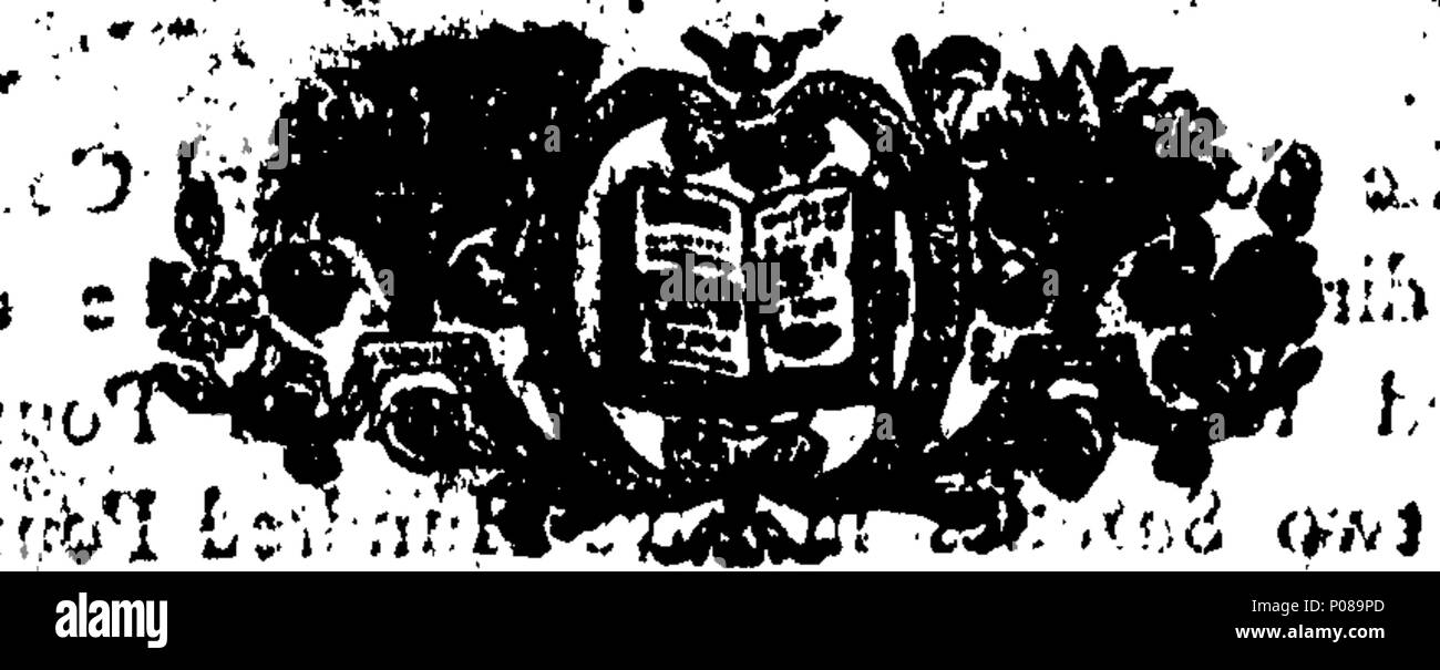 . Inglese: Fleuron dal libro: un vero e proprio conto di bruciare l'Usignolo brig, ultimamente appartenente a Thomas Benson, Esq; membro dell'ultimo Parlamento Britannico. Scritto da John Lancey, il comandante, (ora sotto la pena di morte) poiché il suo impegno. Pubblicato parola per parola da l'autore della manoscritti. ... 110 un vero e proprio conto di bruciare l'Usignolo brig, ultimamente appartenente a Thomas Benson, Esq; membro dell'ultimo Parlamento Britannico Fleuron T147603-3 Foto Stock