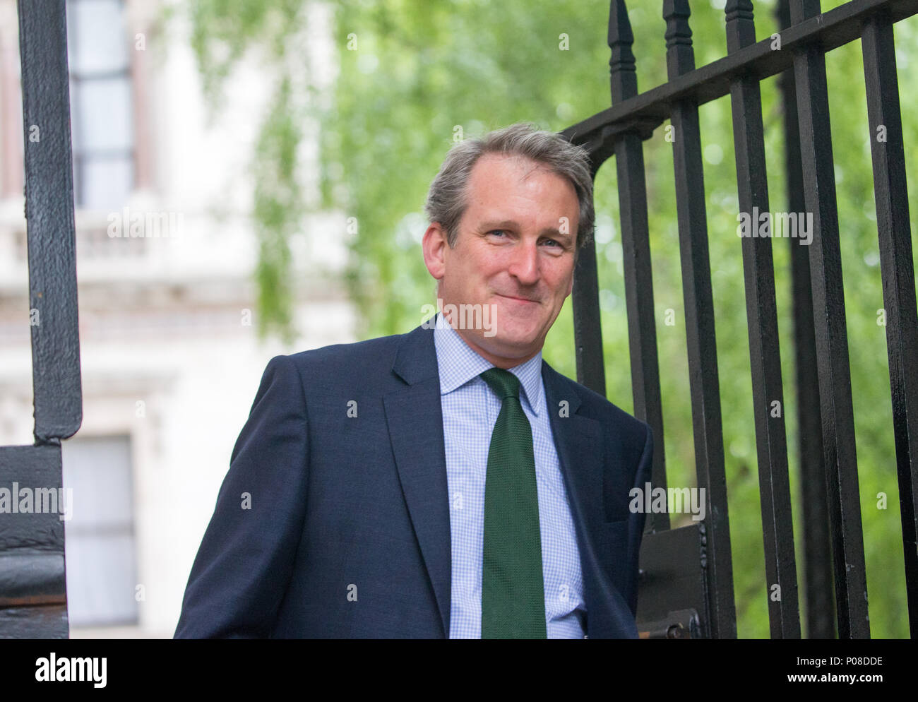 Damian cerve, Segretario di Stato per l'Educazione, arriva a Downing Street per una riunione del gabinetto Foto Stock