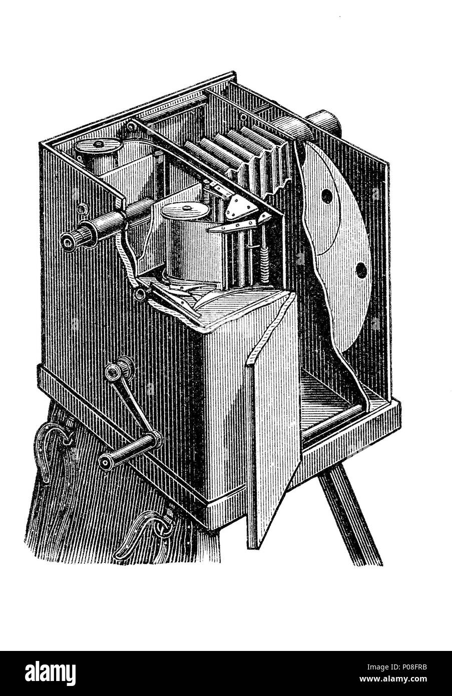 Un photochronograph realizzato da Marey Etienne-Jules, digitale migliorata la riproduzione di un originale stampa da l'anno 1881 Foto Stock