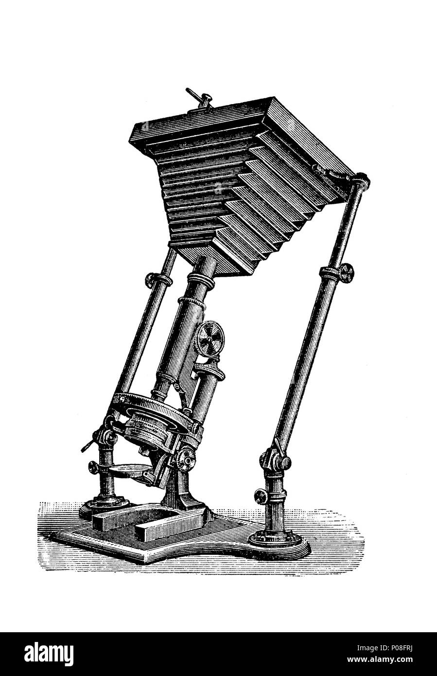 Una telecamera mikrophotographic, digitale migliorata la riproduzione di un originale stampa da l'anno 1881 Foto Stock