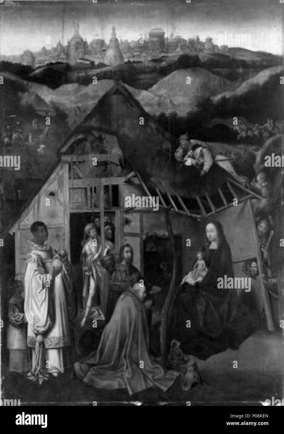 . L Adorazione dei Magi. circa 1501-1600 271 Dopo Jheronimus Bosch 027 Foto Stock