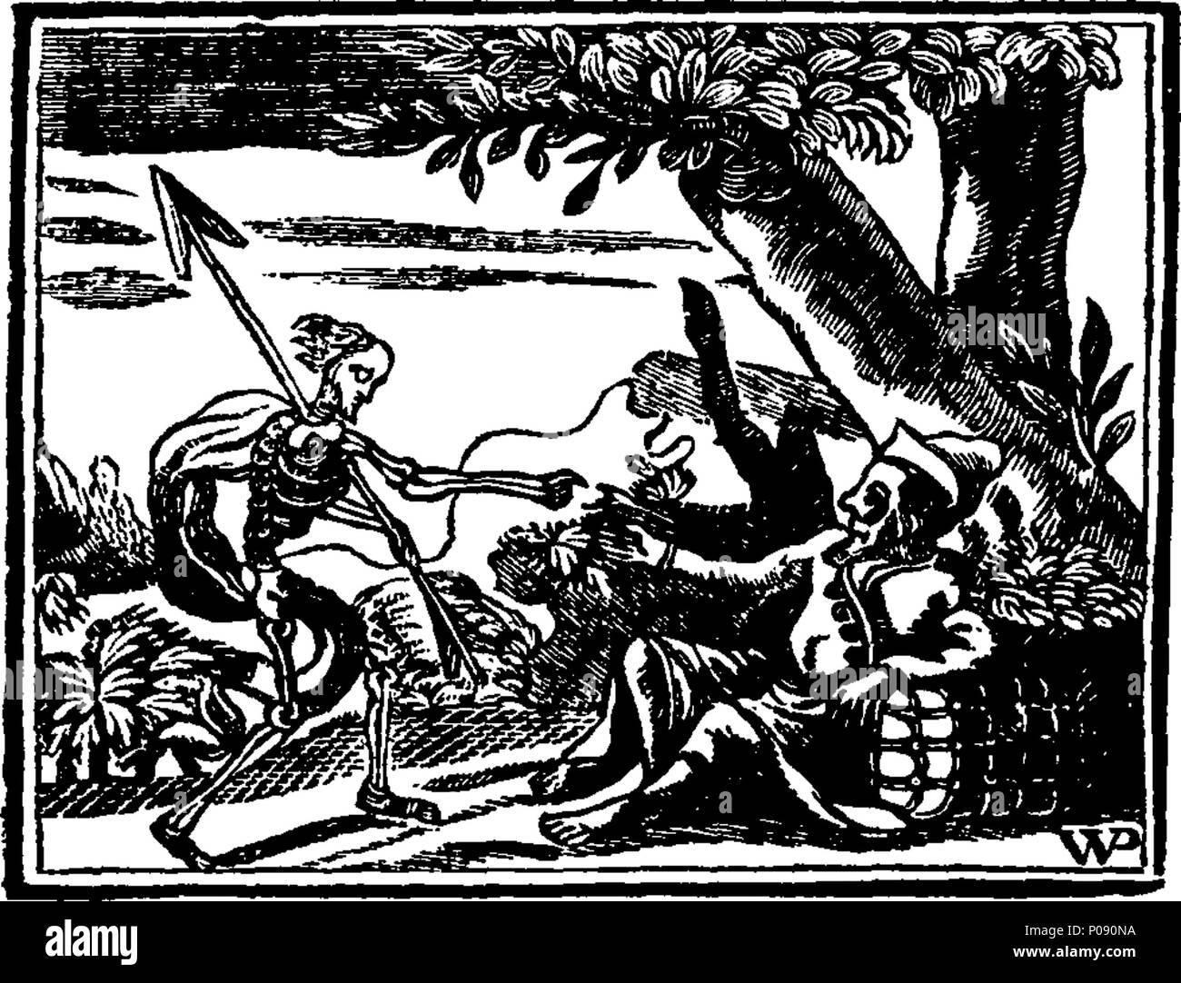 . Inglese: Fleuron dal libro: divertente e istruttivo di favole in francese e in inglese. Diviso in sezioni; e le due lingue rispondendo quasi letteralmente, per la maggiore Conveniency degli allievi. Il tutto illustrato con le figure. Progettato principalmente per le scuole. Parte II. 285 divertente e istruttivo di favole in francese e in inglese Fleuron T194443-42 Foto Stock