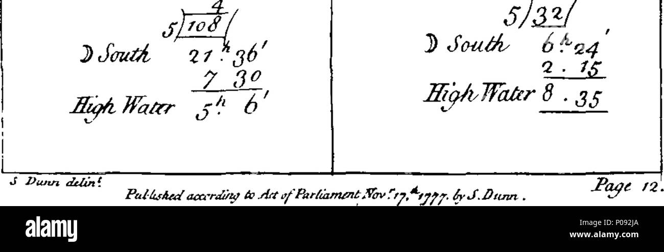 . Inglese: Fleuron dal libro: un nuovo epitome della pratica di navigazione; o la guida per l'Indiano Mari. Contenenti, I. Gli elementi di apprendimento matematico utilizzato e applicato nella teoria e nella pratica di affari nautico. II. La Teoria della navigazione, dedotta da principi originali. III. Il metodo di correzione e di determinare la longitudine in mare; dalla variazione di ago magnetico. IV. La pratica di navigazione, in tutti i tipi di barca a vela. Il tutto illustrato con una varietà di rame-piastre. Da Samuele Dunn, insegnante di matematica, Londra. 147 Un nuovo epitome della pratica di navigazione; o guida t Foto Stock