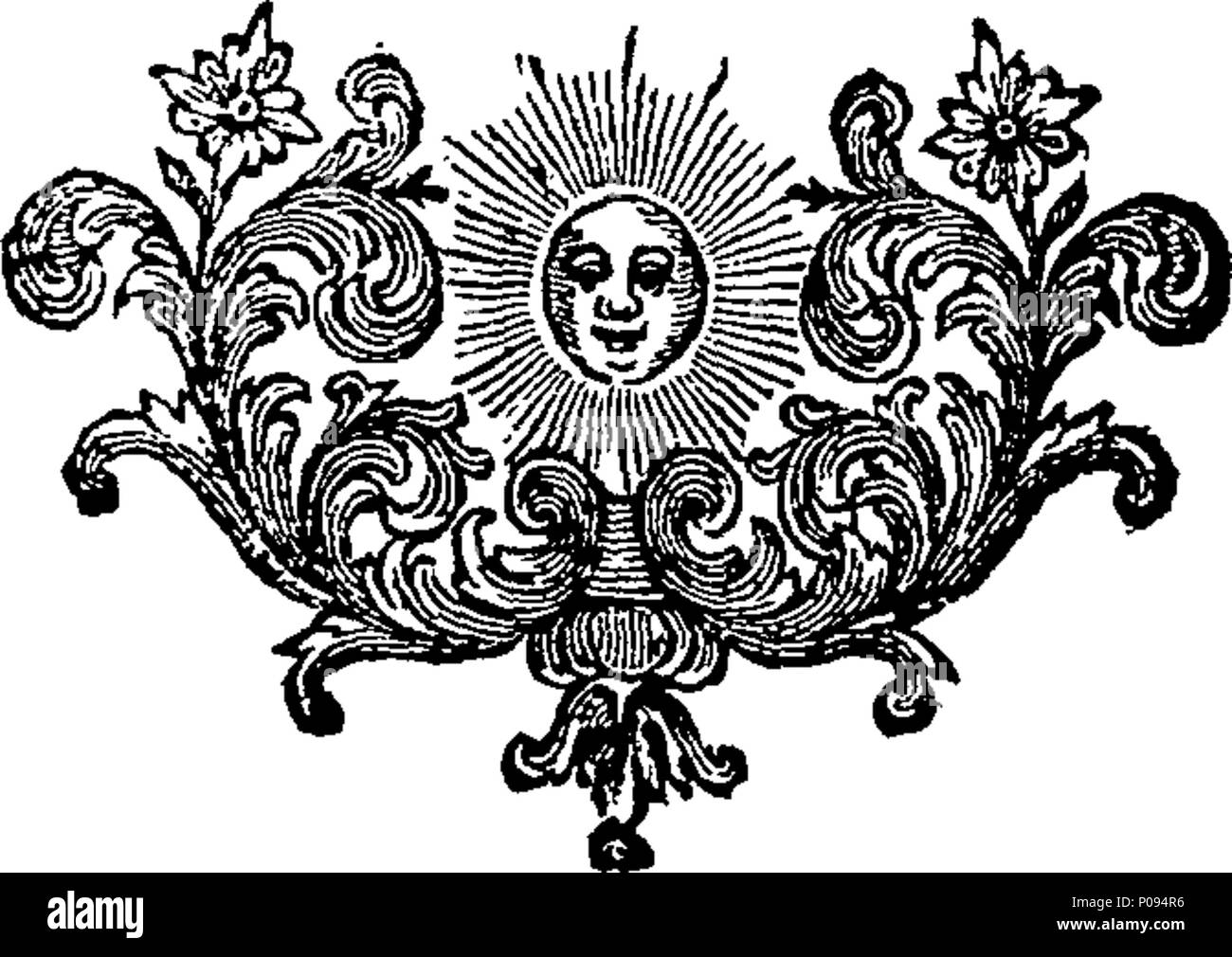 . Inglese: Fleuron dal libro: un memoriale presentato alla maggior parte re cristiano dal conte di scale, sull'oggetto del canal di Mardyke. Con il re francese la risposta ad esso. 131 un memoriale presentato alla maggior parte re cristiano dal conte di scale, sull'oggetto del canal di Mardyke Fleuron N067236-1 Foto Stock