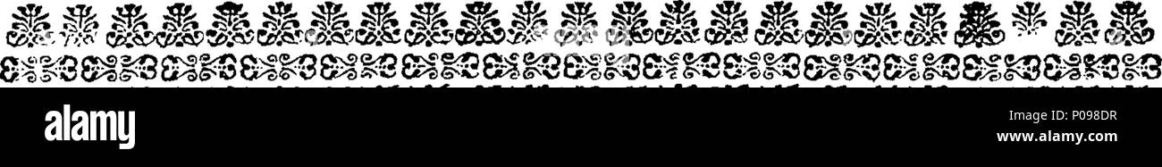. Inglese: Fleuron dal libro: una storia naturale di insetti in inglese. Illustrata con un centinaio di piastre di rame, curiosamente Engraven dalla vita: e (per coloro che lo desiderano) esattamente colorato mediante l'autore Eleazar Albin, pittore. A cui si aggiungono le note di grandi dimensioni e molti curiosi di osservazioni. Da W. Derham, Fellow della Royal Society. 136 Una storia naturale di insetti inglese Fleuron T085937-15 Foto Stock
