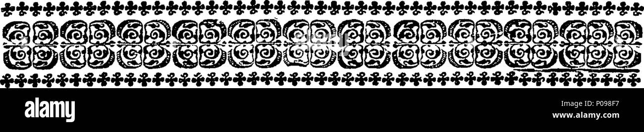 . Inglese: Fleuron dal libro: una storia naturale di insetti in inglese. Illustrata con un centinaio di piastre di rame, curiosamente Engraven dalla vita: e (per coloro che lo desiderano) esattamente colorato mediante l'autore Eleazar Albin, pittore. A cui si aggiungono le note di grandi dimensioni e molti curiosi di osservazioni. Da W. Derham, Fellow della Royal Society. 136 Una storia naturale di insetti inglese Fleuron T085937-31 Foto Stock