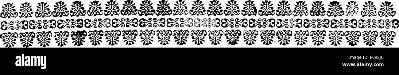 . Inglese: Fleuron dal libro: una storia naturale di insetti in inglese. Illustrata con un centinaio di piastre di rame, curiosamente Engraven dalla vita: e (per coloro che lo desiderano) esattamente colorato mediante l'autore Eleazar Albin, pittore. 136 Una storia naturale di insetti inglese Fleuron T085973-18 Foto Stock