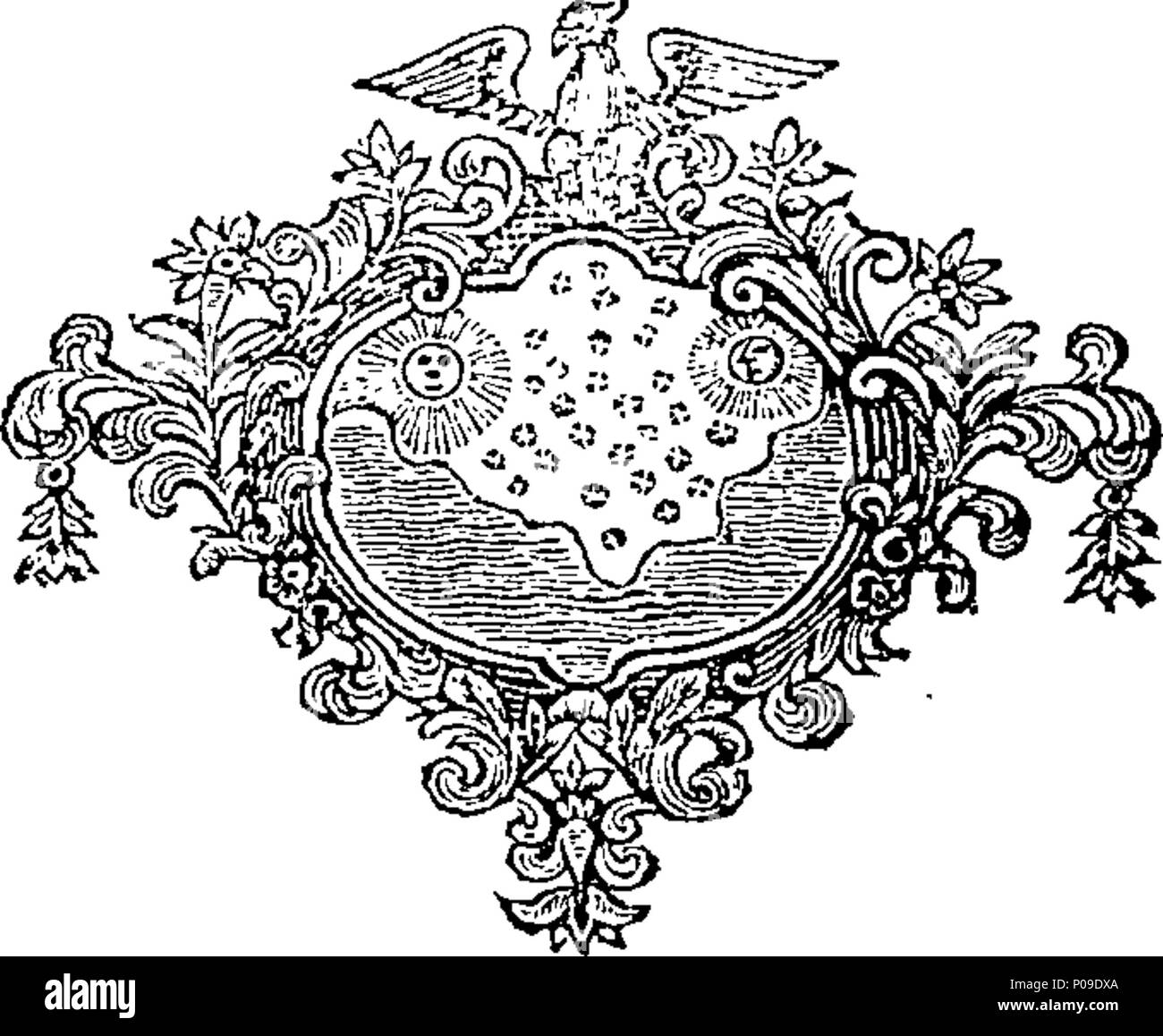 . Inglese: Fleuron dal libro: un nuovo dizionario degli scambi e del commercio, compilato dalle informazioni dei più eminenti di mercanti, e dalle opere dei migliori scrittori su soggetti commerciali, in tutte le lingue. Contenente, tra le altre cose, I. Un conto di tutte le produzioni naturali, che sono favorevole al commercio, in tutto il mondo. II. I diversi produttori stabiliti in ciascun paese in particolare. III. Le spiegazioni di tutti i termini usati in commercio. IV. Le spiegazioni dei principali termini di geografia, di astronomia e di navigazione, nella misura in cui sono connessi con il commercio. V. un esatto Foto Stock