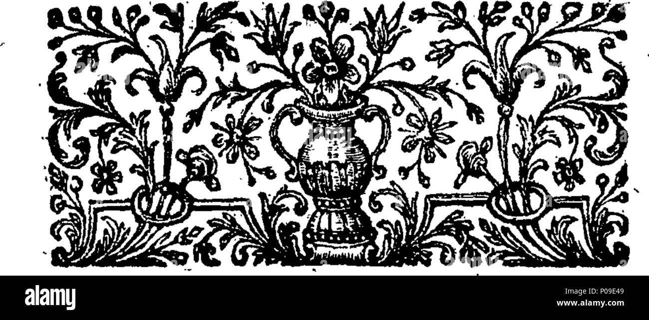 . Inglese: Fleuron dal libro: Un riassunto della vita e morte del Reverendo imparato e pie il sig. Tho. Halyburton, M. A. Professore della divinità all'Università di St Andrews. 287 Un riassunto della vita e morte del Reverendo imparato e pie il sig. Tho Fleuron T018985-3 Foto Stock