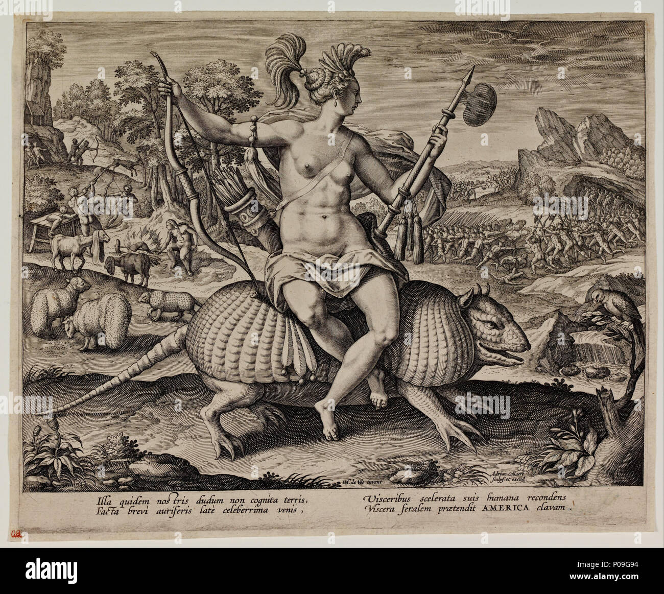 . Inglese: America . 1588/1589 268 Adriaen Collaert - America - Google Art Project Foto Stock