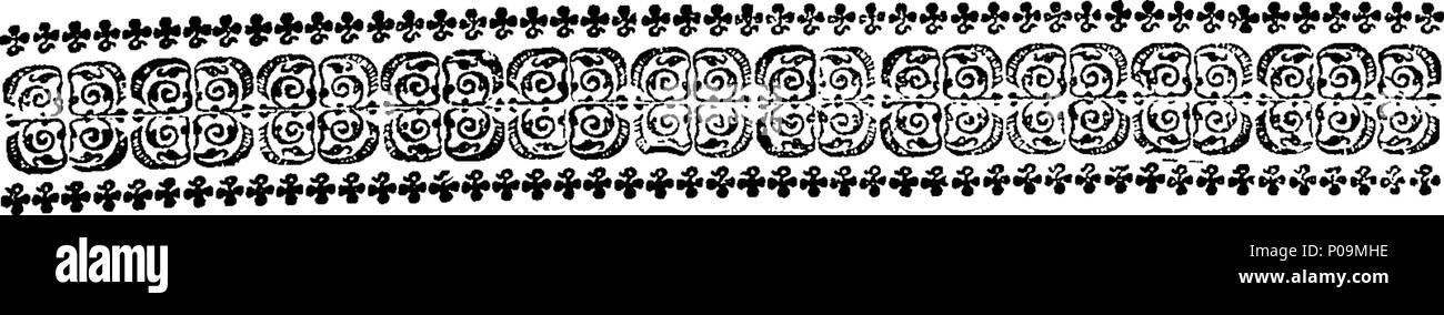 . Inglese: Fleuron dal libro: una storia naturale di insetti in inglese. Illustrata con un centinaio di piastre di rame, curiosamente Engraven dalla vita: e (per coloro che lo desiderano) esattamente colorato mediante l'autore Eleazar Albin, pittore. 136 Una storia naturale di insetti inglese Fleuron T085973-29 Foto Stock