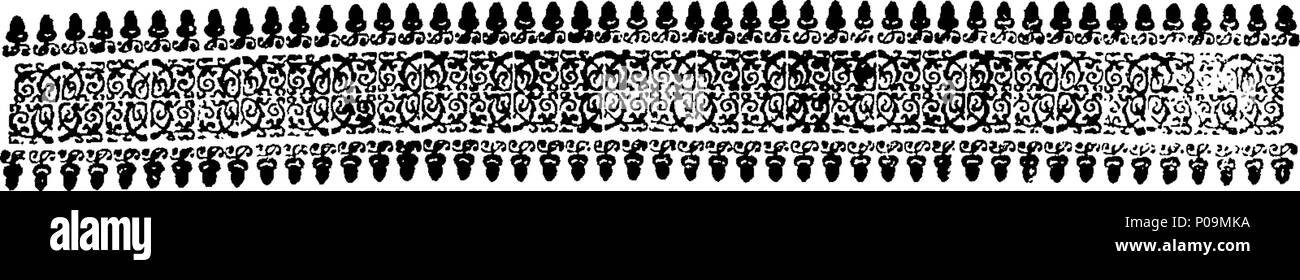 . Inglese: Fleuron dal libro: una storia naturale di insetti in inglese. Illustrata con un centinaio di piastre di rame, curiosamente Engraven dalla vita: e (per coloro che lo desiderano) esattamente colorato mediante l'autore Eleazar Albin, pittore. 136 Una storia naturale di insetti inglese Fleuron T085973-8 Foto Stock